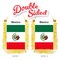 G128 Mexico Mexican Fringy Flag | Fringy Hanging Double Sided Flag with Suction Cup, Window and Car Rearview Mirror Decor